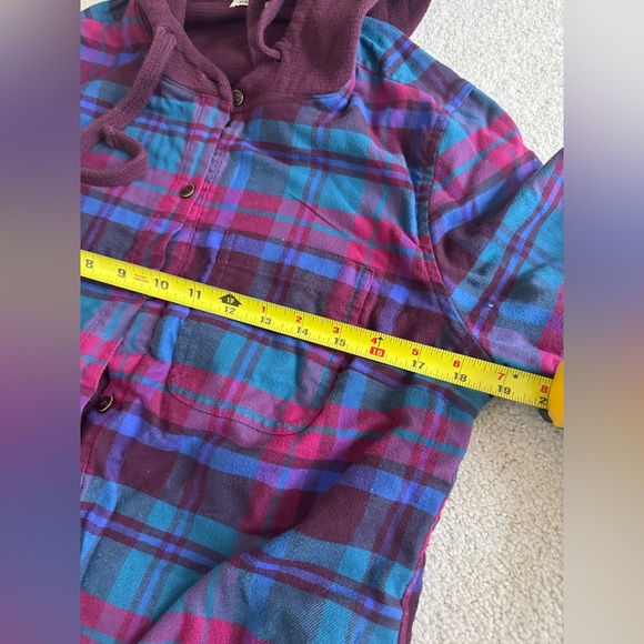 LL Bean Women’s BeanFlex All Season Flannel Shirt Thermal Lined Hoodie PocketsXS - Picture 13 of 16
